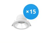 Voordeelpak 15x Noxion LED Downlight Apollo 9W 1100lm 60D - 840 Koel Wit | 145mm - Zaagmaat 120mm - UGR <19
