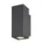 SLV Enola Up/Down Wandlamp Aluminium Grijs Vierkant 7.8W 700lm - 940 Koel Wit | Buitenverlichting - IP65 - Beste Kleurweergave - Dimbaar 