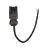 Noxion GST - Compatibel Voedingskabel Zwart - Mannelijk + Open uiteinden - 0,3m - 2 pole 0,75mm2